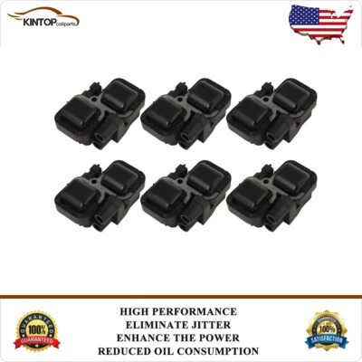 6 Ignition coils For 2001-2006 Mercedes-Benz S350 S55 AM SL55 AMG E430 3.2L 5.0L - Image 1 of 4