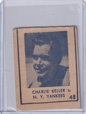 1948 R346 Blue Tint #48 Charlie Keller New York Yankees