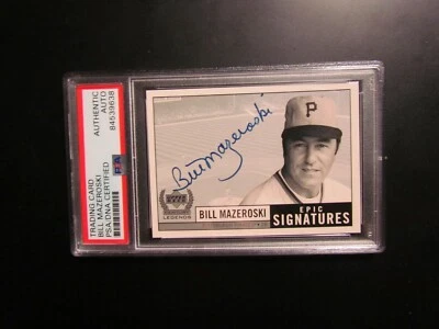 1999 Century Legends Upper Deck Bill Mazeroski Signed Card PSA Encapsulated - Image 1 of 4