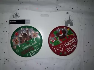 Disney Parks Snack di Natale 2019 Holiday Treats Set di Bottoni Nuovo con etichette - Foto 1 di 2