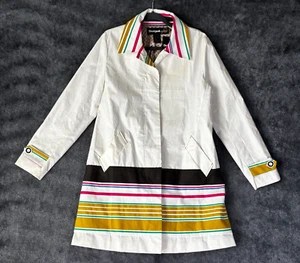 Desigual Coat Rare Botticelli Size 44 NWT Cotton Blend Striped 42E2L05 - Picture 1 of 10