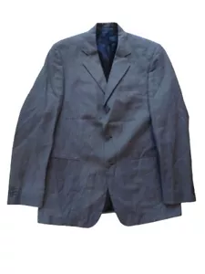 MEXX Grey Jacket striped size 52 Linen  men - Picture 1 of 8