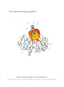 CROWN ROYAL WHISKY AD #32 RARE 2001 OOP "GIVE UP THE CROWN AND YOU WON'T GET..." - Picture 1 of 2