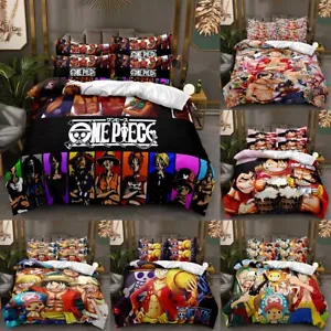 One Piece Anime 3D Quilt/Duvet/Doona Cover Set Single Double Queen King Size - Picture 1 of 21
