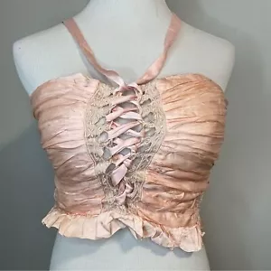 Supporto corsetto donna Free People Aurelia ritagliato rosa piccolo - Foto 1 di 7