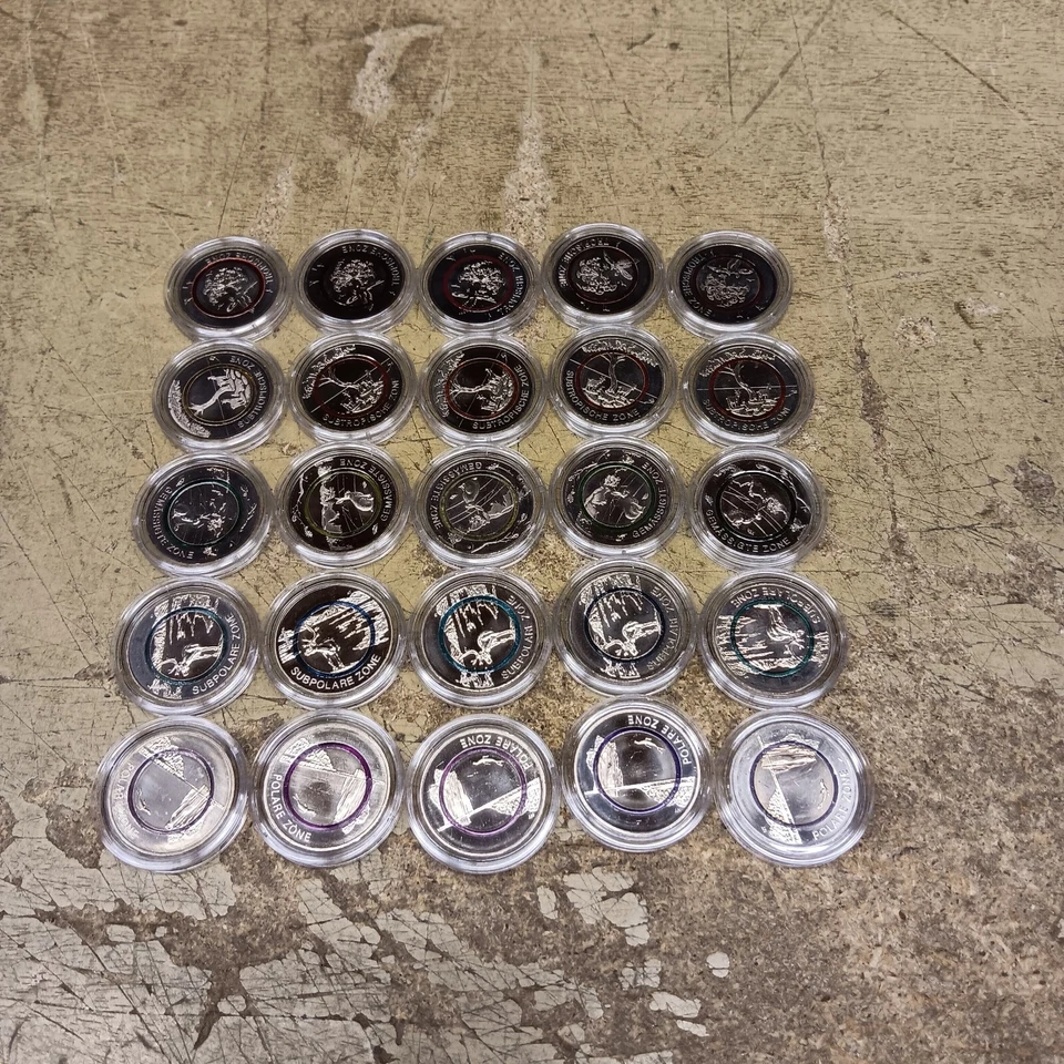 5 Euro Auswahl 2017/2021 , Klimazonen der Erde , A D F G J kompletter Satz - Image 1 of 1