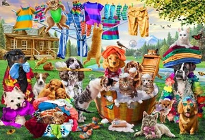 Vermont Christmas Company Haustier Waschspaß 100-teiliges Puzzle - Bild 1 von 2