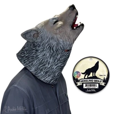 Howling Wolf Mask from Archie McPhee New in package - Dress up Adult size Mask - Image 1 of 4