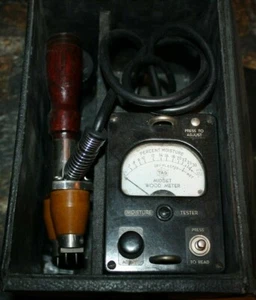 Vintage Weston Moisture Meter Model 8009 With Case & hammmer - Picture 1 of 6
