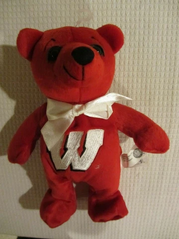 Wisconsin Badger Plush Boy Teddy Bear  Red  NEW  (v1220BL12) Cover