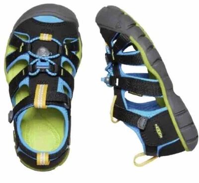 NEW KEEN Seacamp II (2) CNX Big Kids Size 1 M Black/Brilliant Blue 1022984 - Image 1 of 4