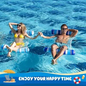 2 Pack Swimming Pool Floats Adults  Inflatable Pool Hammock Float Seats Water - Picture 1 of 7