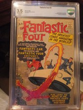 Fantastic Four #3 CBCS 3.5 OW/W (LIKE CGC) *1st Miracle Man* NEEDS A PRESS/CLEAN