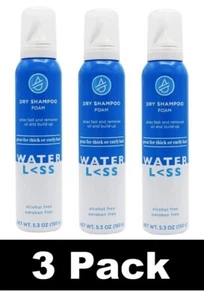 3 x WATERLESS WATER LESS 150g DRY SHAMPOO FOAM 100% BRAND NEW - Picture 1 of 5