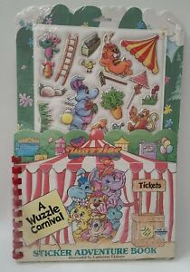 Disney Hasbro A Wuzzle Carnival Sticker Adventure Book 1985 Wuzzles Vintage Rare