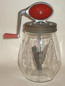DAZEY CORP - RED FOOTBALL / TULIP JAR / No 4 / BUTTER CHURN / METAL PADDLE - VG! - Picture 1 of 8