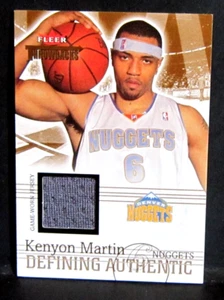 Kenyon Martin 2004-05 Fleer Throwbacks Gray Clr GU Jersey Patch!Nets F Star - Picture 1 of 2