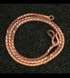 Pure Copper Chain necklace, Pure Copper Wheat chain, Solid 100% Copper jewelry - Picture 1 of 5