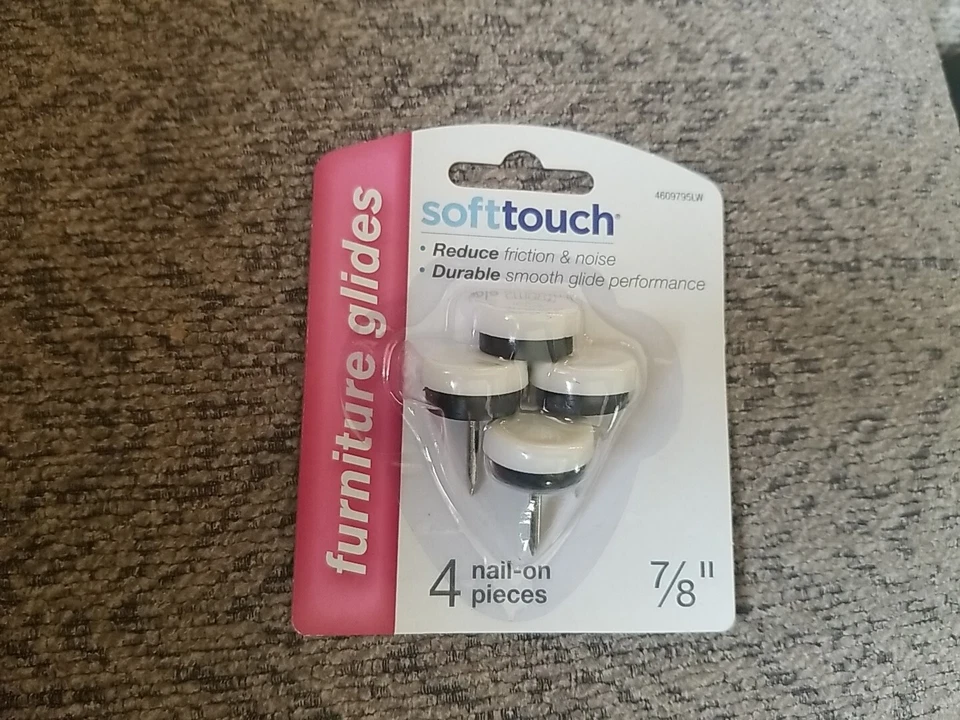 2 Packs of Waxman 7/8” Inch Furniture Glides 4 Pieces Flat Heads.