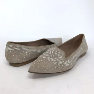 Pied A Terre Damen US 9,5 - 10 EU 40 Wildleder Raucher Flats nackte Nieten Halbschuhe - Bild 1 von 12