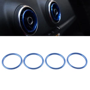 Für Audi A1 S1 8X 2010-2018 Klima Lüftung Auslass Innenring Blende Blau 4 tlg - Bild 1 von 8