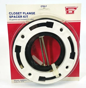 Plastic Oddities CFSK-P Toilet Closet Flange Spacer Kit 4" W/ Hardware - Picture 1 of 6