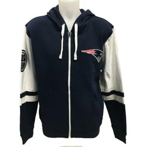 NFL Men New England Patriots Zipper Hoody Sweatshirt Small-XL Hoodie Logo - Picture 1 of 3