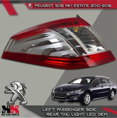 PEUGEOT 508 MK1 ESTATE 2010-2016 LEFT PASSENGER SIDE REAR TAIL LIGHT LED OEM - Image 1 of 4