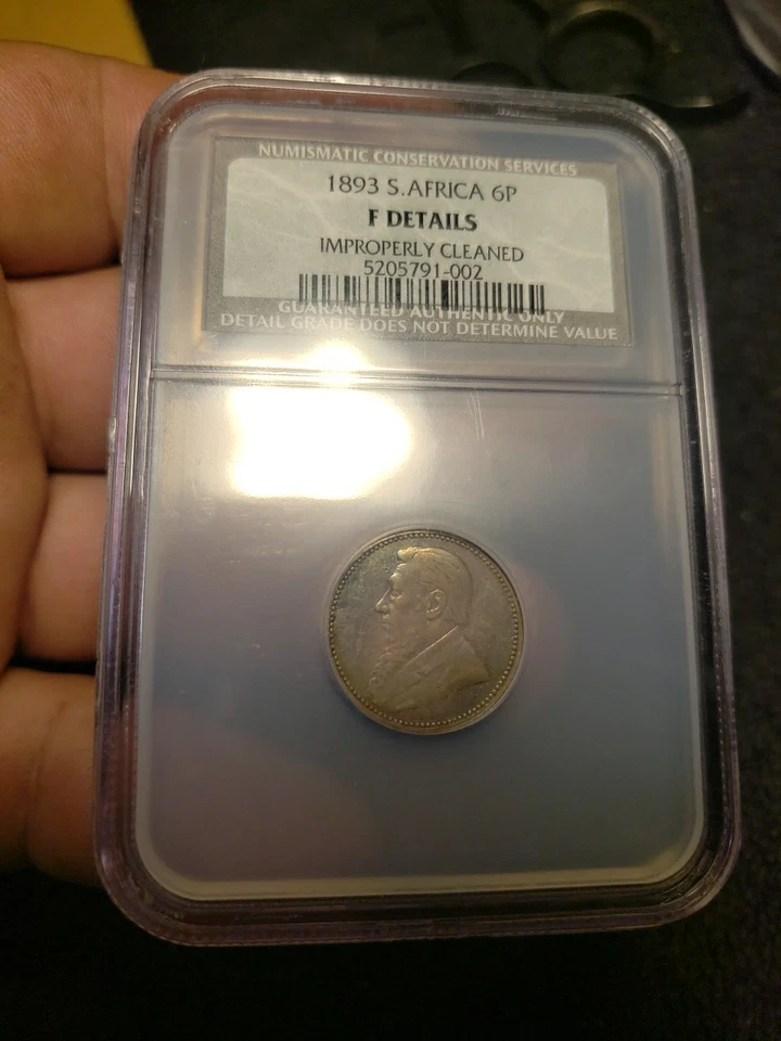 South Africa Key Date 1893 Penny NGC FINE DETAILS  - Image 1 of 4