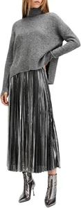 AllSaints Abito Donna Spark X-Small, Grigio Marna/Argento - Foto 1 di 1