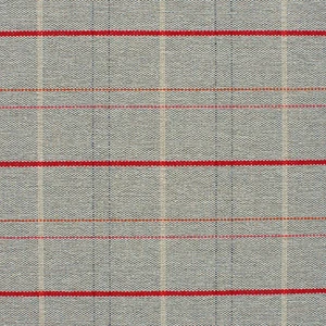 HBF Textiles Modern Picnic  Plaid  campfire  Red and Gray Upholstery Fabric - Picture 1 of 3