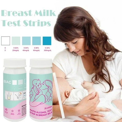 Breast Milk Test Strips, 25 Strips Rapid Alcohol Test NE W Breast Strip X5S7 - Image 1 of 4