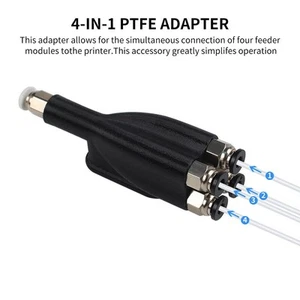 4-in-1 PTFE Adapter für Bambu Lab AMS X1 X1C X1E P1P P1S 3D Drucker Teile - Bild 1 von 14