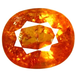1,35 quilates AAA llamativa forma ovalada (7 x 6 mm) Fanta naranja piedra preciosa espesartina - Imagen 1 de 1