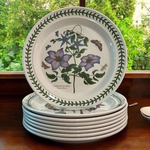 Portmeirion Botanic Garden Set of 8 Dinner Plates England 10 1/2 in - Picture 1 of 8