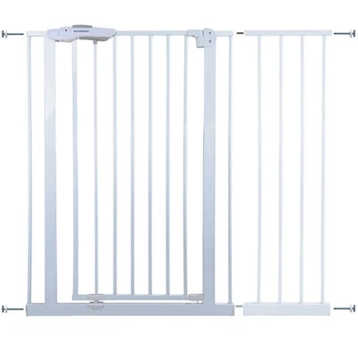 Absperrgitter Treppenschutzgitter weiß für 105-135cm Durchgang 110cm Hoch - Bild 1 von 4