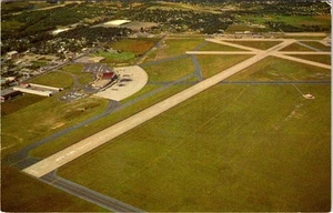 Warwick, RI Rhode Island  THEODORE FRANCIS GREEN STATE AIRPORT Aviation Postcard - Picture 1 of 2