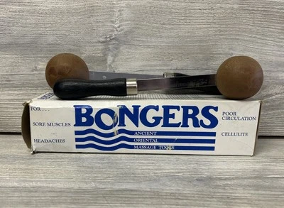 Bongers de massagem corporal vintage raro na caixa ferramentas de massagem oriental japonesa antiga A4 - Imagem 1 de 4