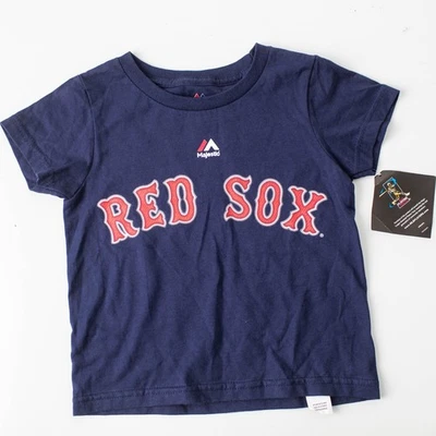 Camiseta Boston Red Sox Dustin Pedroia #15 niño pequeño 3T Majestic MLB NUEVA CON ETIQUETAS Foto 1 de 4