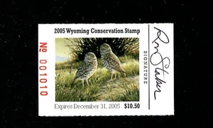 WYOMIMG WY22 WILDLIFE CONSERVATION STAMP 2005 MNH PRISTINE ARTIST SIGNED - Picture 1 of 1