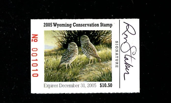 WYOMING   WY22  WILDLIFE CONSERVATION  STAMP  2005  MNH PRISTINE ARTIST SIGNED - Image 1 of 1
