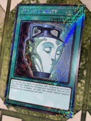 YuGiOh POT OF DUALITY Platinum Secret Rare RA02-EN057 - Image 1 of 3