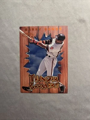 1998 Skybox Circa THUNDER BOOMERS #2 Barry Bonds Giants ACETATE WINDOW INSERT - Image 1 of 3