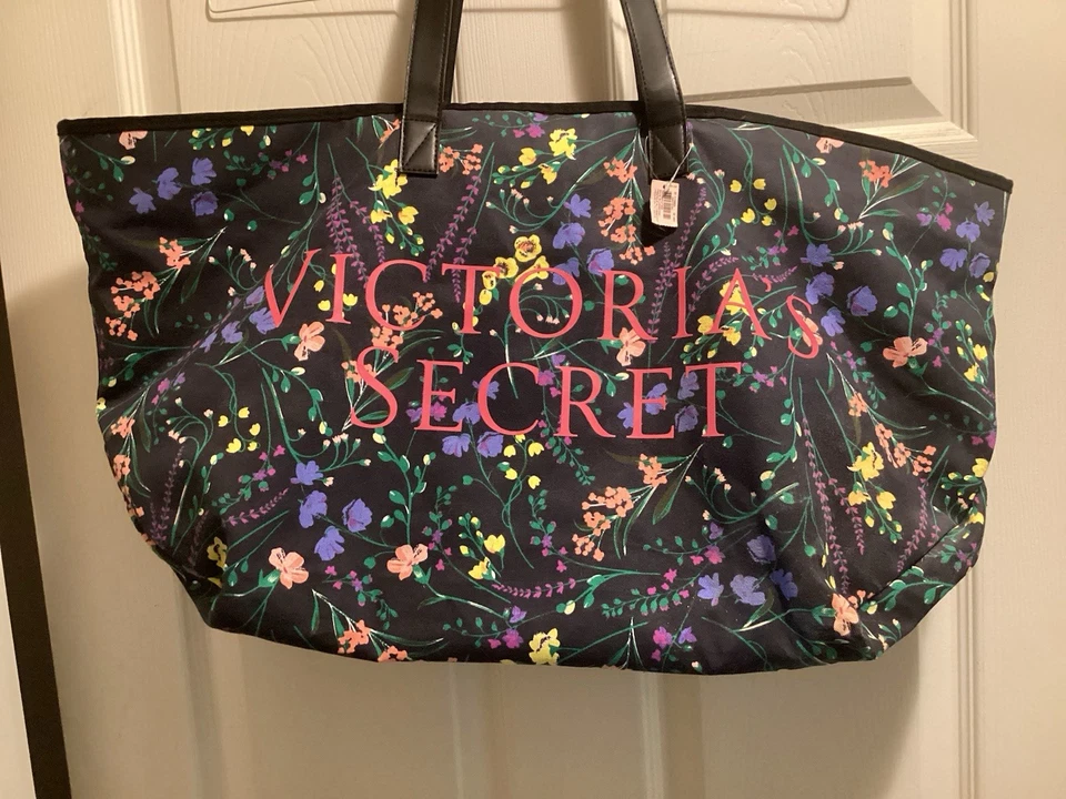 Victoria's Secret Large Carry Bag Floral Multicolor Print New - Image 1 of 1
