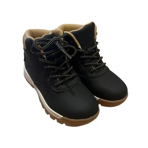 NWT Gap Kids Toddler Trail Sneakers Boots Size 12 Black Tan Hiking  - Picture 1 of 6