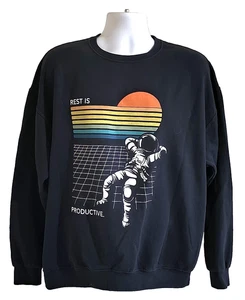 Elyse Myers Sweatshirt Mens XL Rest Is Productive Astronaut Crewneck Pullover - Picture 1 of 6