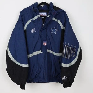 Vintage 90s NFL Pro Line Dallas Cowboys Drawstring Hoody Jacket Football Large - Picture 1 of 10
