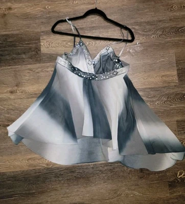De Colección Babydoll Cami Top Mujer M Ombré Gris Cuentas Transparente Y2K Hada Grunge Capricho  Foto 1 de 4
