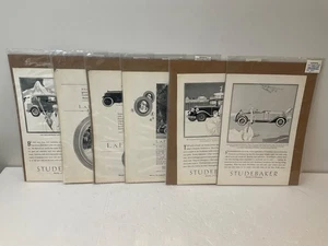 Lotto di 6 annunci stampati per auto anni '20 e '30. Circa 7”x10”. Insaccato e imbarcato. PX9 - Foto 1 di 3