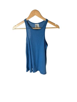 Camiseta sin mangas Free People Movement para mujer azul acanalada espalda deportiva talla XS Foto 1 de 3